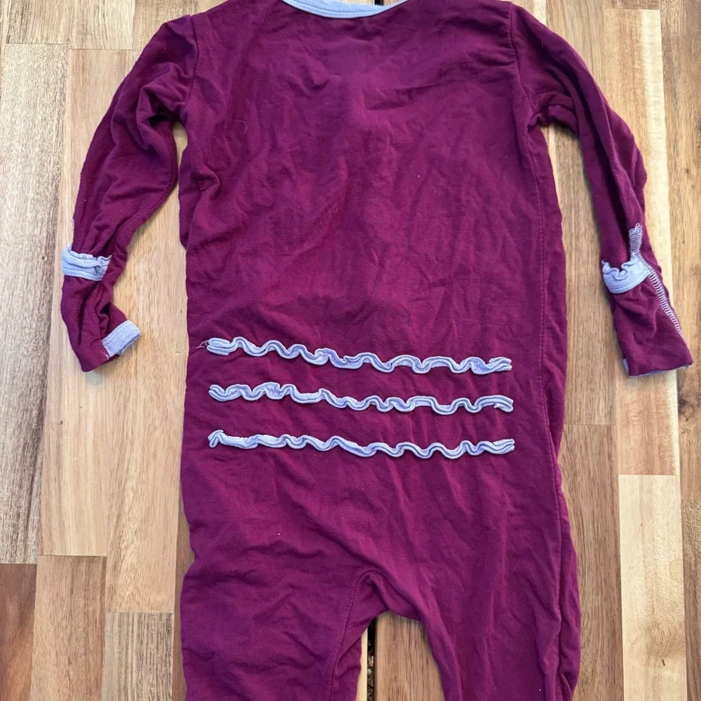 Kickee Pants Bamboo Pajamas 2T‎ Snap Buttons and ruffles